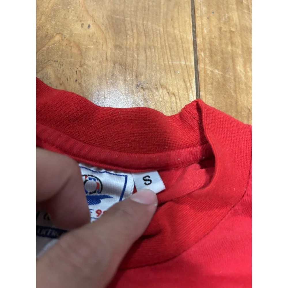 Vintage France 98 World Cup Official Licensed Red T-Shirt Small England Badge